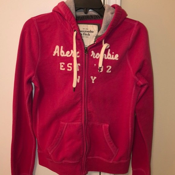 Abercrombie & Fitch Hoodie Size L Color Pink - Picture 10 of 15